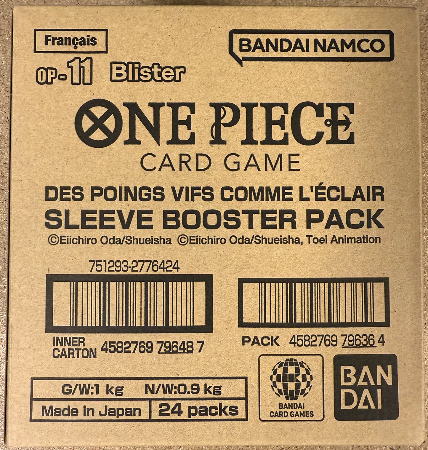 Display blister booster One Piece - A Fist of divine speed OP11 (Scellé) FR